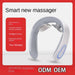 Electric Neck Massager EMS Pulse Rechargeable USB Cervical Traction Therapy Massage Stimulator Pain Relief Heating Function